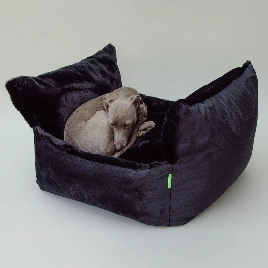 Elegantes Hundebett "Cocoon Cozy"-noir 4legs.de