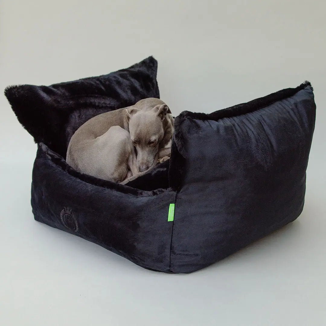 Elegantes Hundebett "Cocoon Cozy"-noir 4legs.de