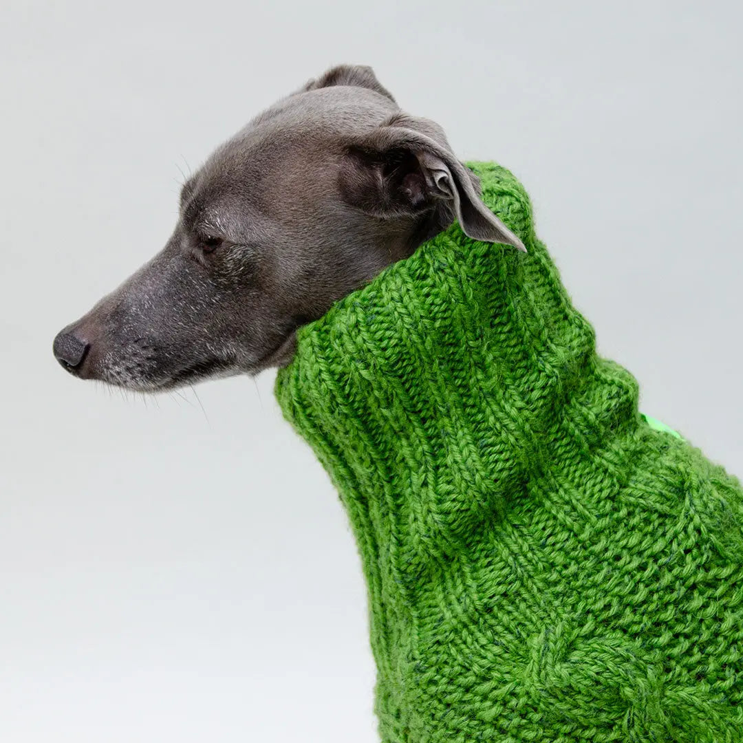 Handgestrickter Hundepullover Alpaca-Wollgemisch 4legs.de