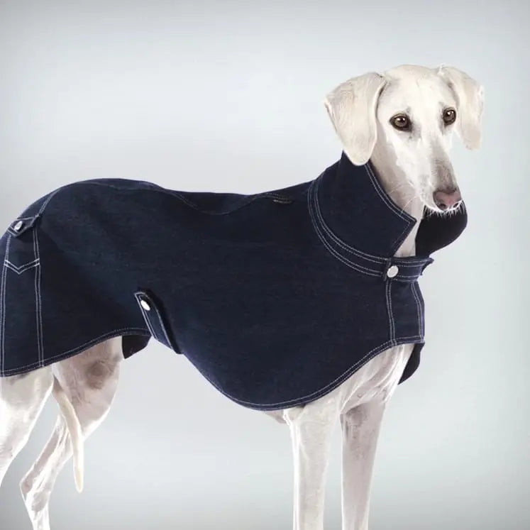„Samuel Jeans Light“ ist die ausgefeiltere neue Version, die sich hervorragend als Hunde-Übergangsjacke im Herbst als auch Frühling eignet.