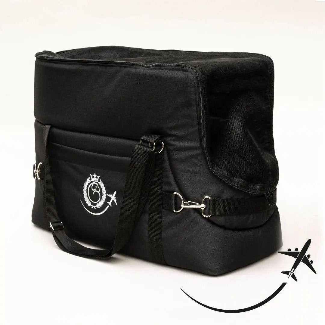 Hundeflugtasche "AIR EURO" Lunch & Dinner - black 4legs.de