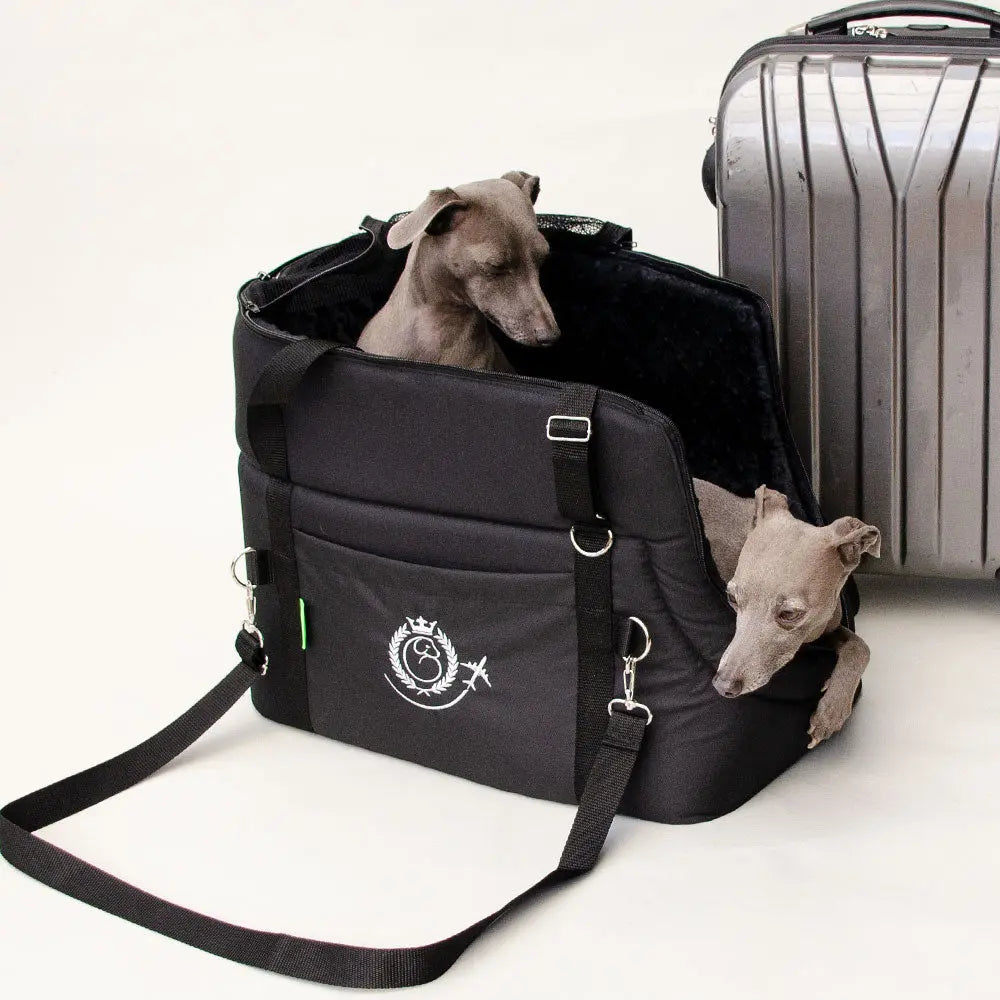 Hundeflugtasche "AIR EURO" Lunch & Dinner - black 4legs.de