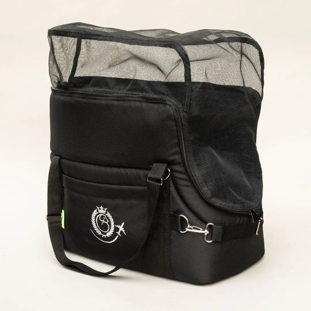 Hundeflugtasche "AIR XL-LONG" Lunch & Dinner - black 4legs.de