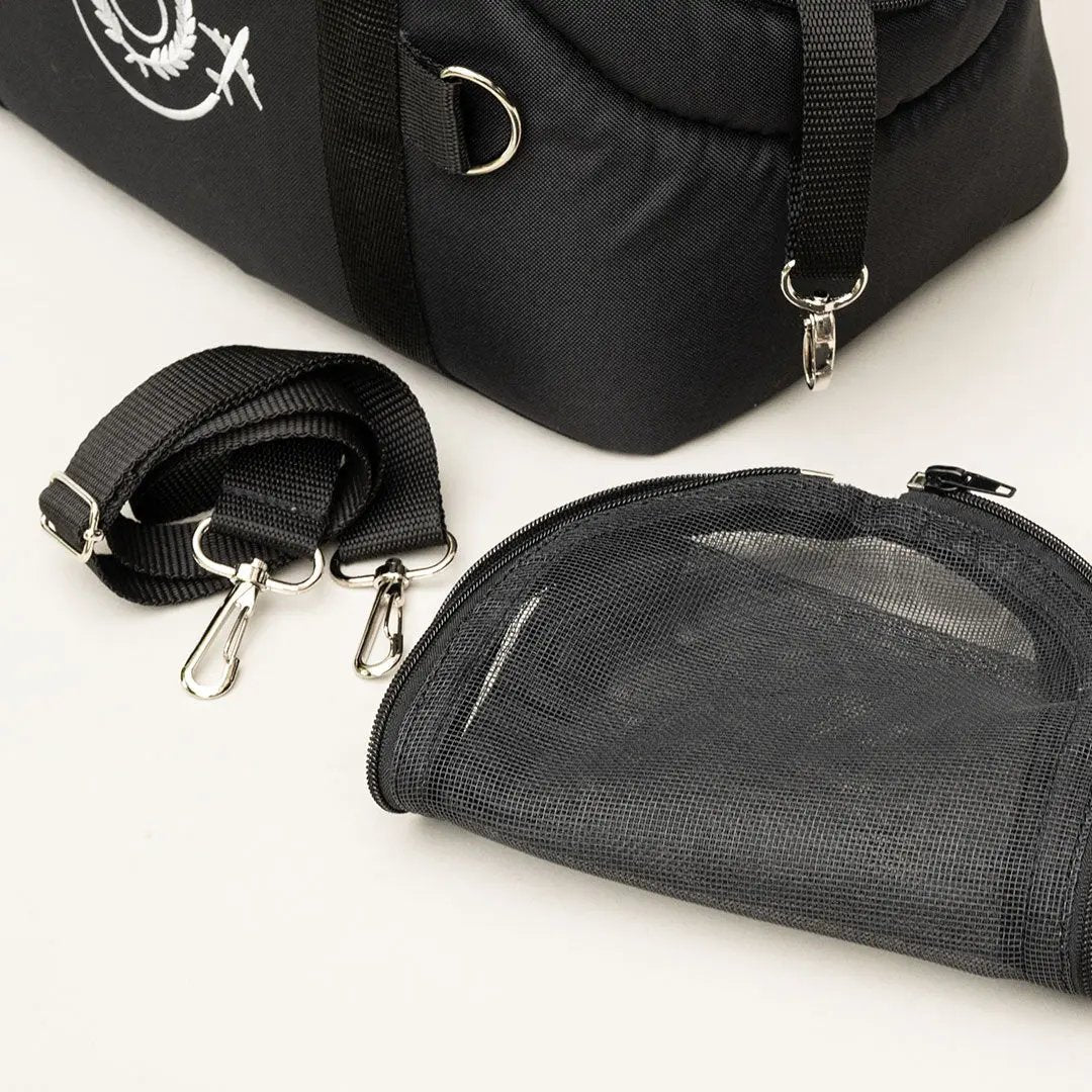 Hundeflugtasche "AIR XL-LONG" Lunch & Dinner - black 4legs.de