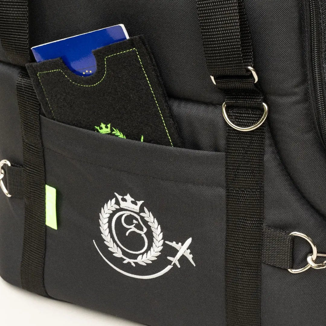 Hundeflugtasche "AIR XL-LONG" Lunch & Dinner - black 4legs.de