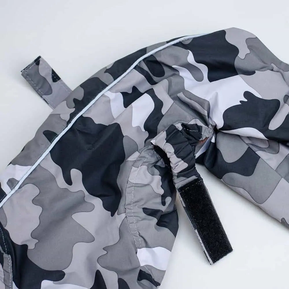 Kelly IG Snow - der warme Hundeoverall - camo grau - SDW 4legs.de
