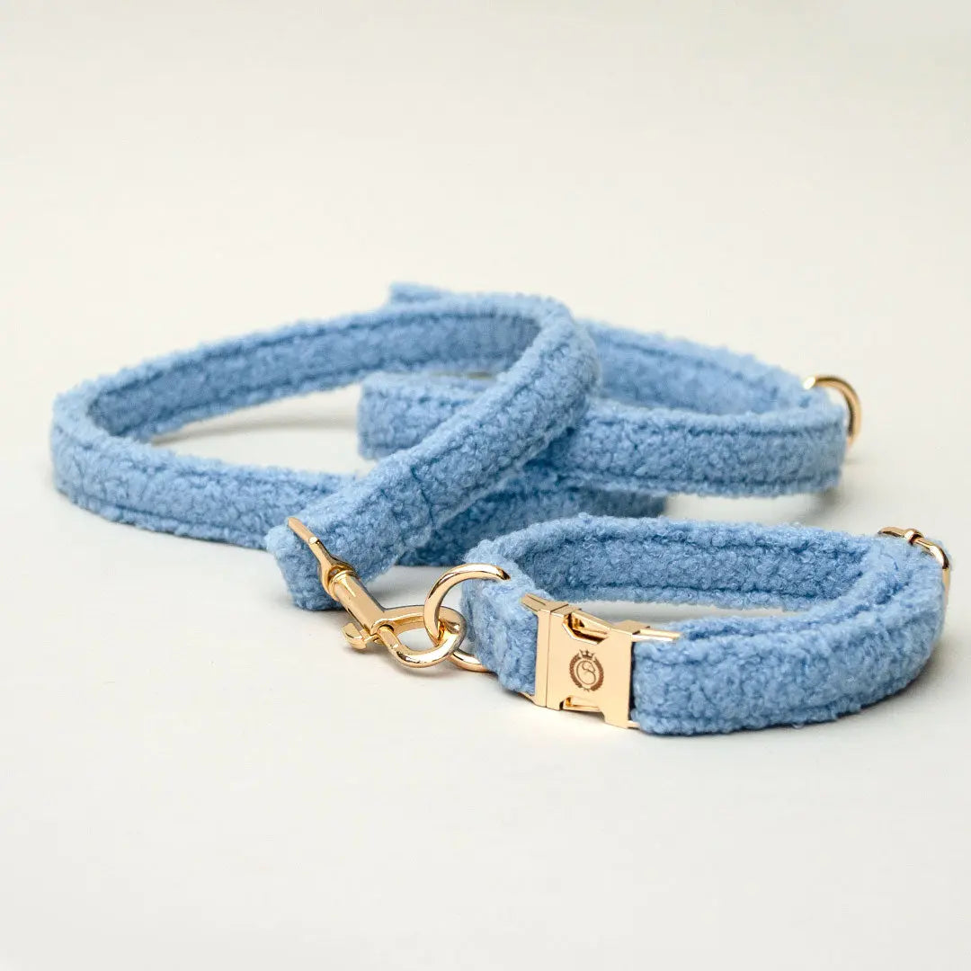 Kuschelige Hundeleine „Teddybaer“ - bleu 4legs.de