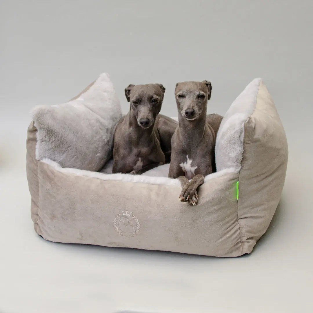 Luxus-Hundebett "Cocoon Cozy"-sand 4legs.de