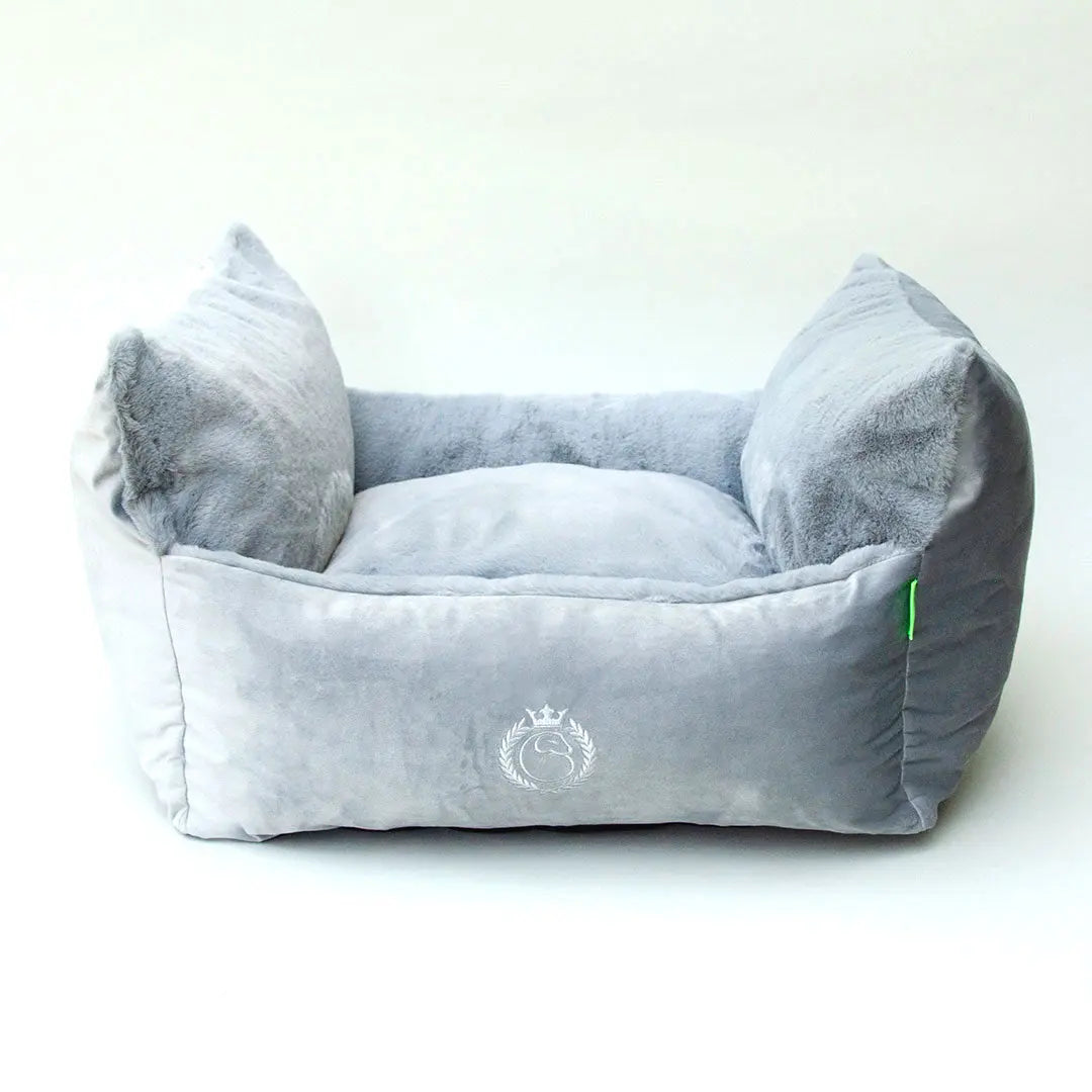 Luxus Hundebett "Cocoon Cozy"-silbergrau 4legs.de