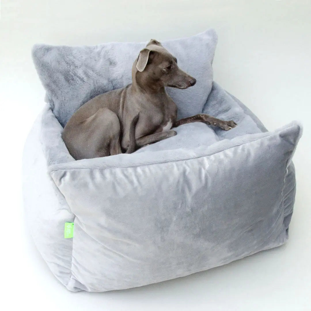 Luxus Hundebett "Cocoon Cozy"-silbergrau 4legs.de