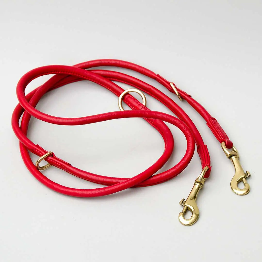 Nappa Hundeleine "Eden" - red 4legs.de