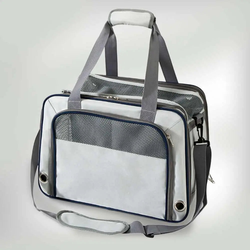 Die Transporttasche für Hunde “Travelbag business class” in grau